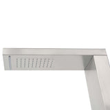 ZNTS Outdoor Shower with Tray WPC Stainless Steel 3051290