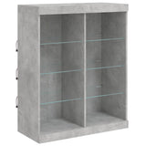 Sideboards with LED Lights 3 pcs Concrete Grey Engineered Wood 3209138