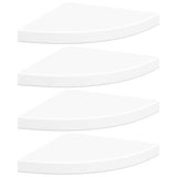 Floating Corner Shelves 4 pcs White 35x35x3.8 cm MDF 323918