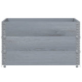 Garden Planter Grey 100x100 cm Solid Wood Pine 3295433