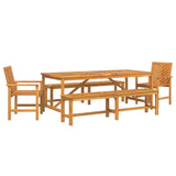 Garden Dining Set 5 pcs Brown Solid Acacia Wood 3154118