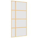 Sliding Door Gold 102,5x205 cm Frosted ESG Glass and Aluminium 155195
