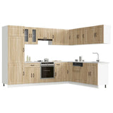 14 Piece Kitchen Cabinet Set "Kalmar" Sonoma Oak Engineered Wood 3314974
