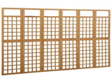 6-Panel Room Divider/Trellis Solid Fir Wood 242.5x180 cm 316481