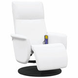 Massage Recliner Chair White 71 x 90 x 105 cm Faux Leather 42018598