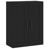 Wall Mounted Cabinet Black 69.5x34x90 cm Engineered Wood 830405