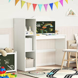 Desk with Open Storage and Chalkboard with Shelf ROROS White 42003032