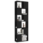 Book Cabinet Room Divider Black 60x24x186 cm Engineered Wood 809099