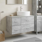 Bathroom Furniture Set 2 pcs Concrete Grey Engineered Wood 3403987