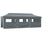 Folding Pop-up Party Tent with 8 Sidewalls 870x291x315 cm Anthracite 44982