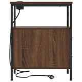 Bedside Cabinet 2 pcs Brown Oak 30 x 48 x 61 cm Engineered Wood 859419