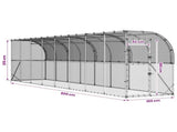 Against Wall Chicken Coop Silver 800 x 100 x 215 cm 3434708