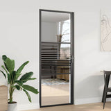 Glass Door Striped Black 83 x 3.5 x 201.5 cm Aluminium 42012454