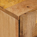 Bedside Cabinet 2 pcs Natural 40 x 33 x 46 cm Solid Mango Wood 4018043