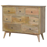 Oak-ish Solid Wood 8 Drawer Chest IN050