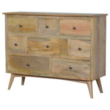 Oak-ish Solid Wood 8 Drawer Chest IN050