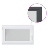 Basement Window RISOR 100 x 60 cm PVC and Glass Anthracite 42047334