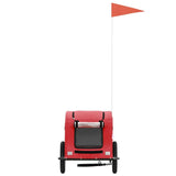 Pet Bike Trailer Red Oxford Fabric and Iron 93950