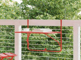 Balcony Table Red 60x40 cm Steel 340919