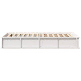 Bed Frame White 90 x 200 cm Solid Pine Wood 3385734