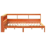 Bookcase Bed without Mattress Wax Brown 135x190 cm Solid Wood Pine 3324334