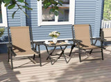 Three-Piece Garden Table and Chair Set - Khaki T3398P323813