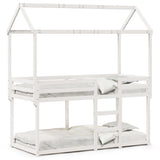 Bunk Bed without Mattress White 90x200 cm Solid Wood Pine 3282120