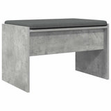 Hall Bench with Cushion Concrete Grey 63 x 38 x 40 cm 891547