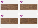 Bed Headboard Natural Solid Teak Wood 42024572