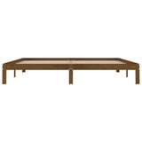 Bed Frame without Mattress Honey Brown Solid Wood Pine 200x200cm 810388
