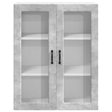 Wall Glass Cabinet LUCCA Concrete Grey 80 x 31 x 100 cm 885158