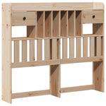 ZNTS Bookcase Bed without Mattress 120x190 cm Small Double Solid Wood Pine 3321822