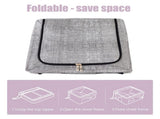 66L Clothes Storage Bags 3pcs Zipped Organizer Wardrobe Closet Boxes Steel Frame 58791681