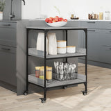 Kitchen Trolley Grey Sonoma 60x41x80.5 cm Engineered Wood 842404