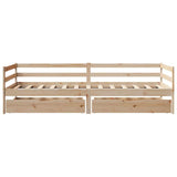 Daybed with Drawers without Mattress 90x200 cm Solid Wood 3302047