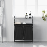Laundry Basket 2 Compartments with Shelves Grey Sonoma 859088