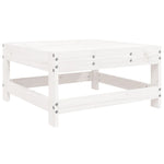 7 Piece Garden Lounge Set White Solid Wood Pine 3186383