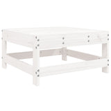 5 Piece Garden Lounge Set White Solid Wood Pine 3186187