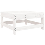Garden Footstool White Solid Wood Pine 825486