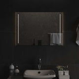 LED Bathroom Mirror Transparent 50 x 70 cm Tempered Glass 42045777