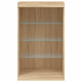 Sideboard with LED Lights Sonoma Oak 60.5x37x100 cm 836709