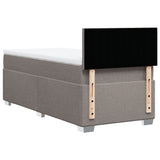 Box Spring Bed with Mattress Taupe 100x200 cm Fabric 3285796