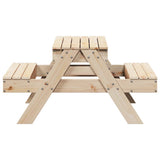 Picnic Table with Sandpit for Kids Solid Wood Pine 832592