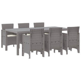 Garden Dining Set 7 pcs Light Grey Polypropylene 3378731