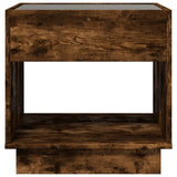 Coffee Table with Infinity LED Smoked Oak 50x50x50 cm 847655