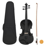70143 Violin Full Set with Bow and Chin Rest Black 4/4
