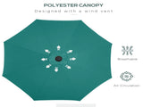 2.7m Patio Garden Umbrella Outdoor Parasol with Tilt Crank and 24 LEDs Lights T3398P324026