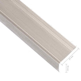 Stair Nosings in L-shape 15 pcs Aluminium 100 cm Champagne 146777