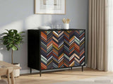 Sideboard OMMEN Black Oak 69 x 33 x 76 cm Engineered Wood 8006939