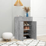 Shoe Cabinet Concrete Grey 60x35x84 cm Engineered Wood 801075